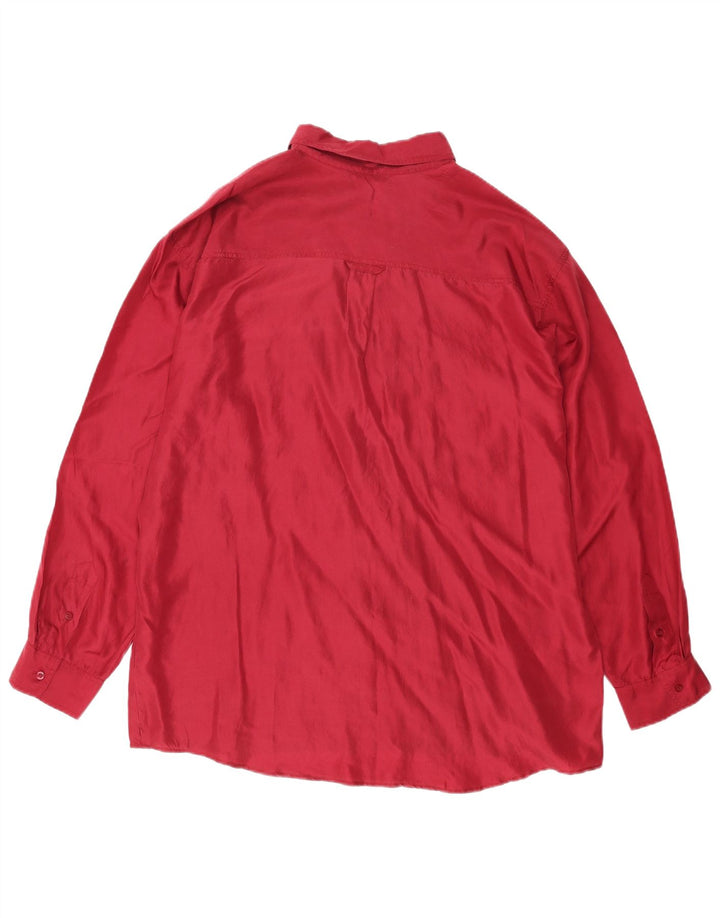 Vintage Herrenhemd XL Rote Seide