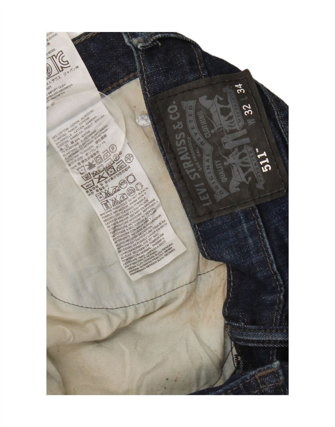 Levi's Herren 511 Slim Jeans W32 L30 Blaue Baumwolle