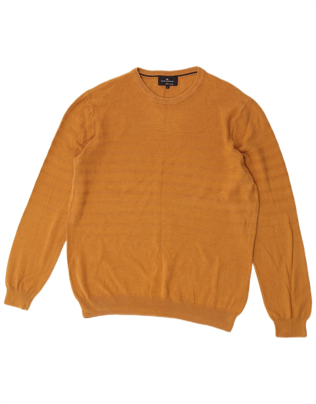 Marks & Spencer Herren-Pullover „Harbor“ mit Rundhalsausschnitt, Blau, Größe L, Gold