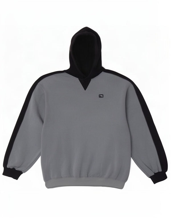 Diadora Herren Kapuzenpullover XL Blau Colourblock Baumwolle