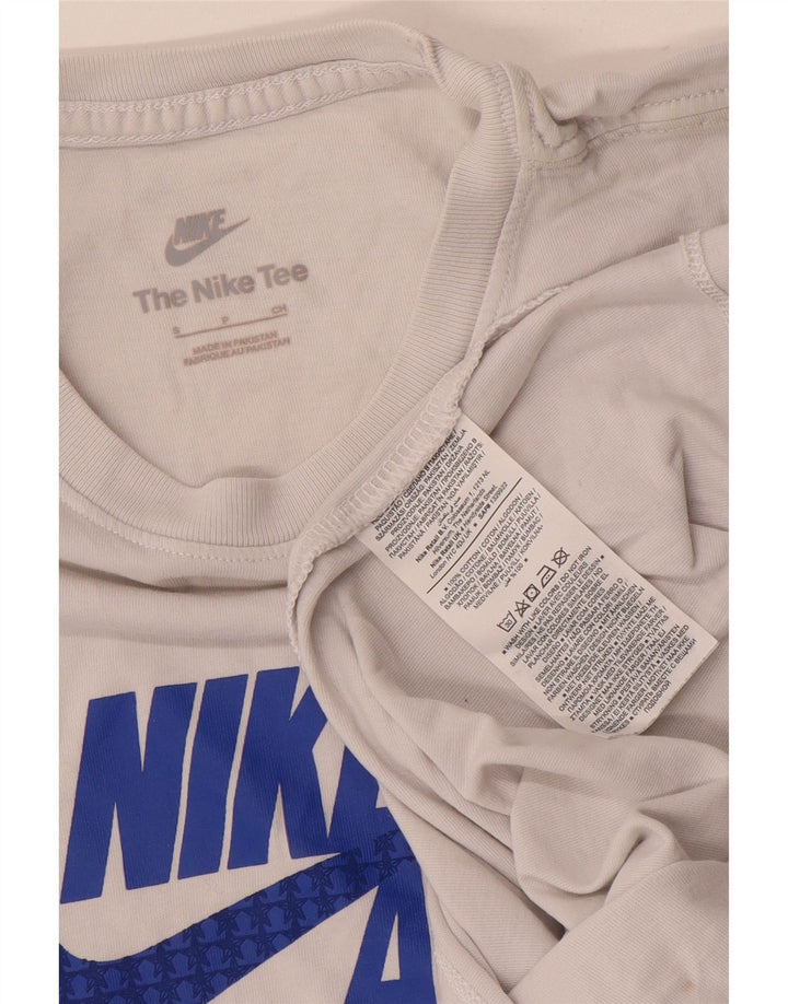 Nike Herren-T-Shirt mit Grafik, Größe S, weiße Baumwolle