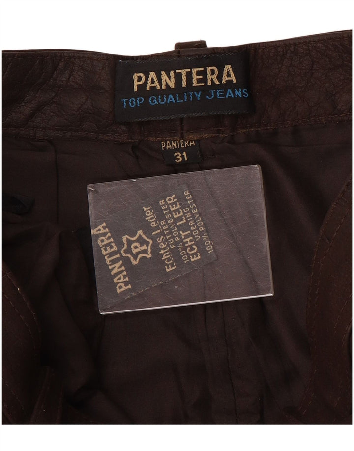 Pantera Herren Slim Wildlederhose W31 L31 Braunes Leder