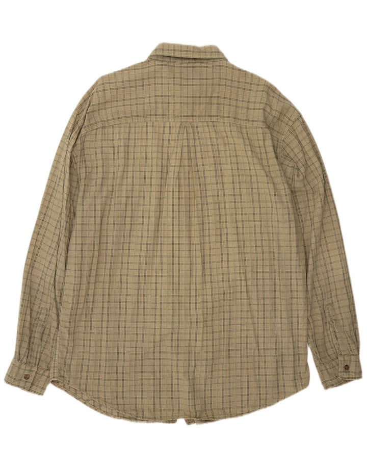 WRANGLER Mens Shirt XL Khaki Check Cotton