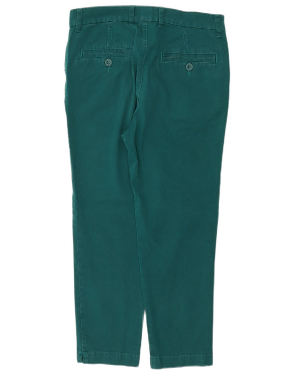 Marks & Spencer Damen gerade geschnittene Hose UK 12 Medium W32 L25 Grün