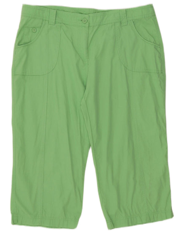 Marks & Spencer Damen Bermudashorts UK 18 XL W38 Grüne Baumwolle
