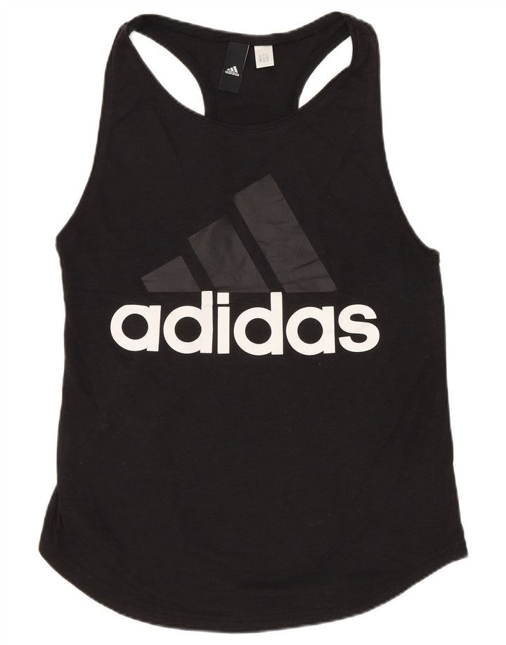 ADIDAS Damen Graphic Vest Top UK 8 Small Schwarz