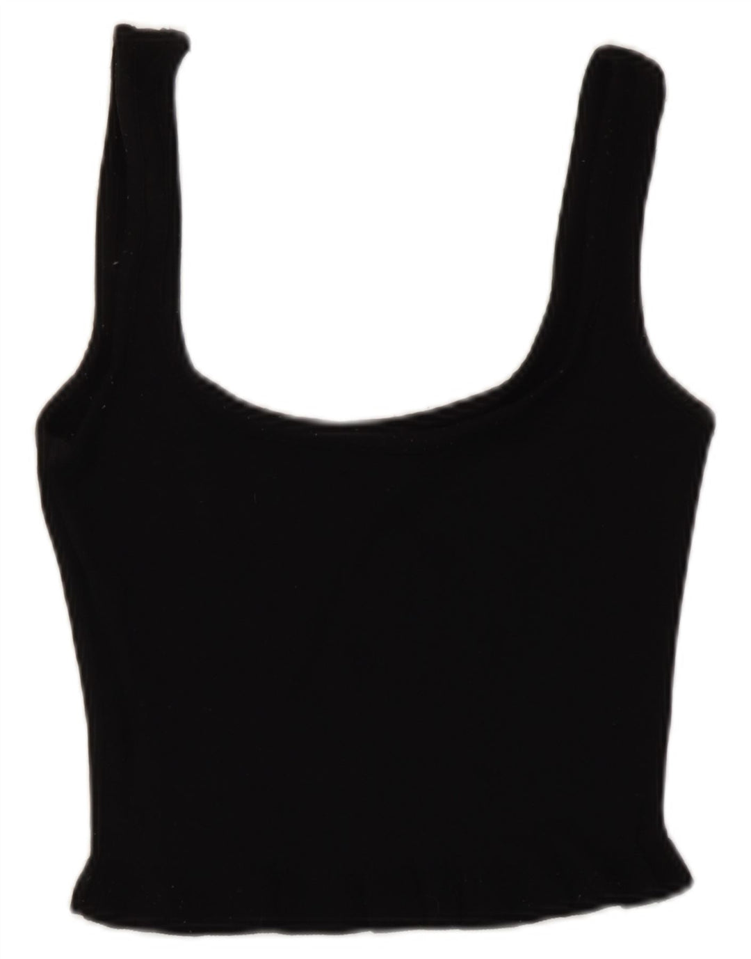 Zara Damen Crop Top UK 8 Small Schwarze Viskose