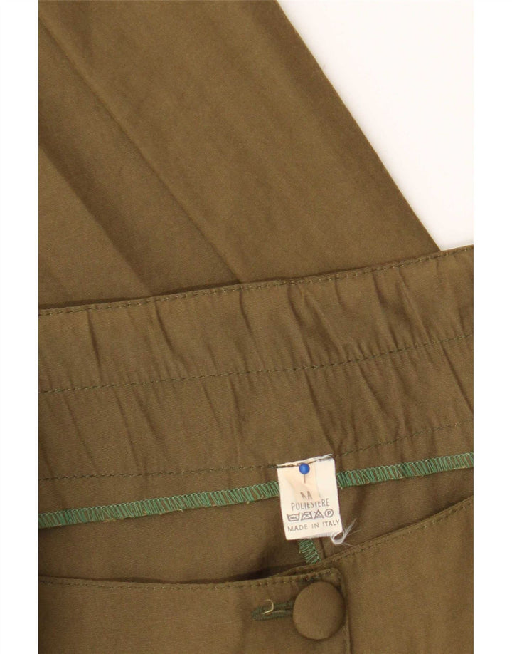 Vintage Damen ausgestellter Rock Medium W30 Khaki Polyester