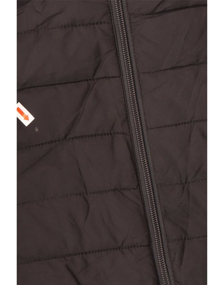 QUIKSILVER Wattierte Jungenjacke mit Kapuze, 13–14 Jahre, Größe L, Schwarz