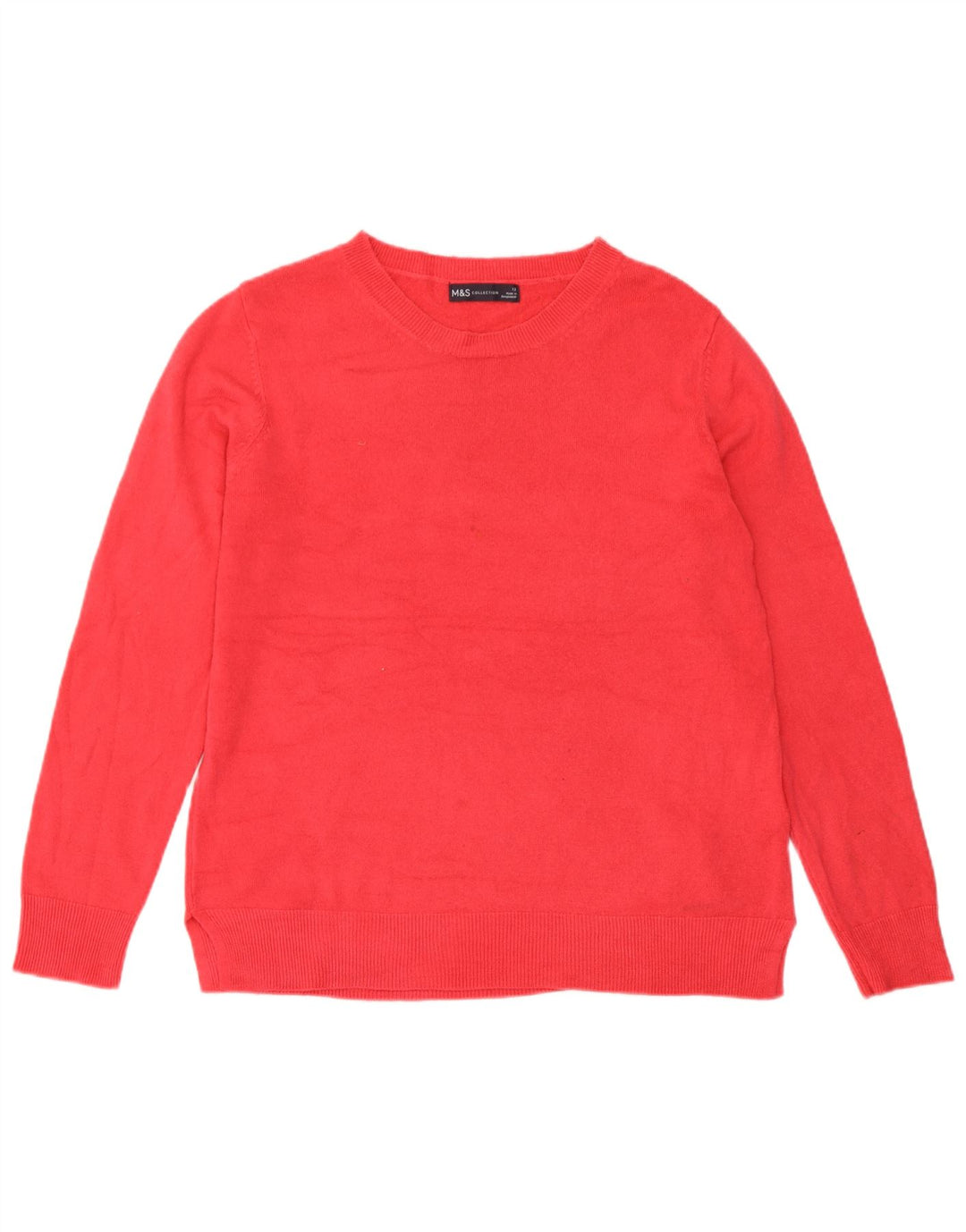 Marks & Spencer Damen-Pullover mit Rundhalsausschnitt, Gr. 12, Mittelrosa, Acryl