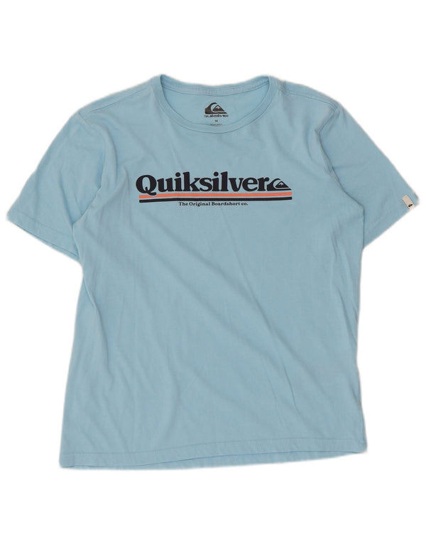Quiksilver Womens Regular Fit Graphic T-Shirt Top UK 14 Mittelblaue Baumwolle