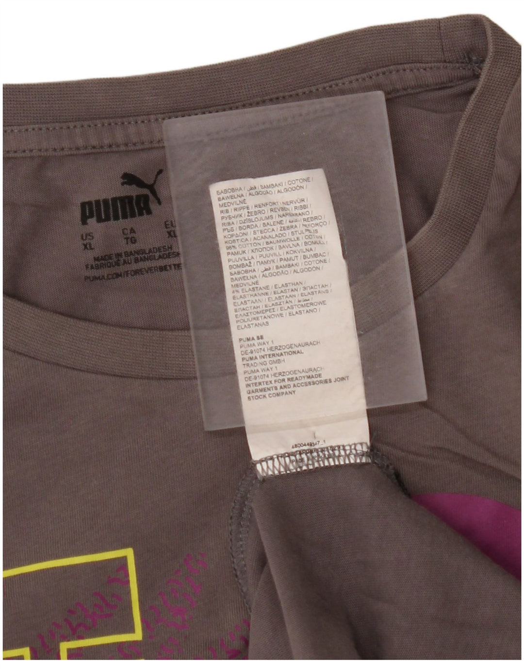 PUMA Herren Grafik T-Shirt Top XL Grau Baumwolle