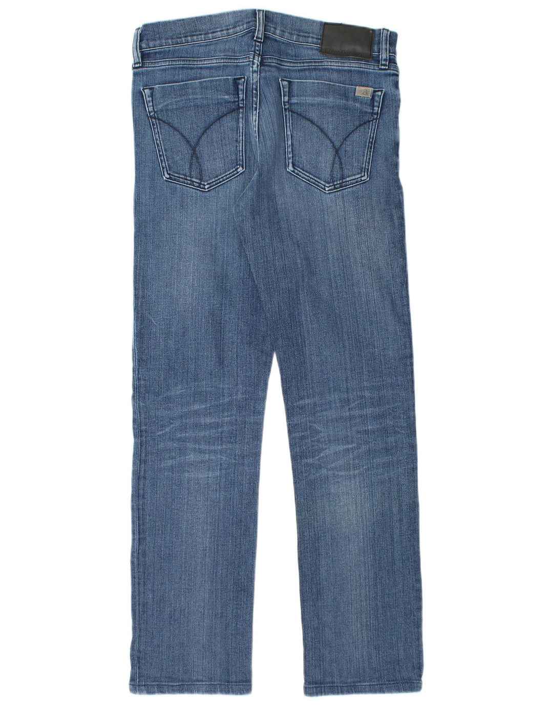 Calvin Klein Herren Straight Jeans W28 L29 Blaue Baumwolle