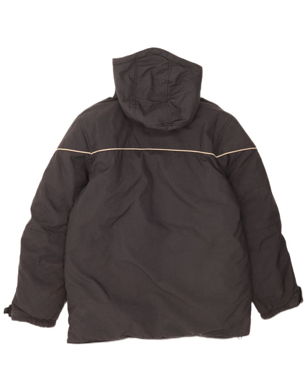 Nike Herren-Jacke mit Kapuze, gepolstert, UK 39/41, mittelgraues Nylon