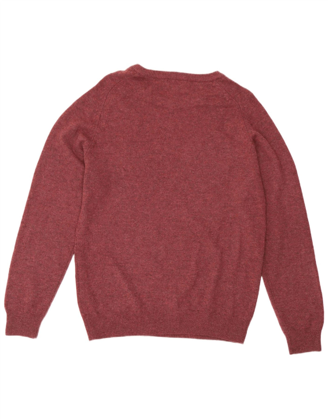 Marks & Spencer Herren-Pullover mit U-Boot-Ausschnitt, mittelgroße burgunderrote Lammwolle