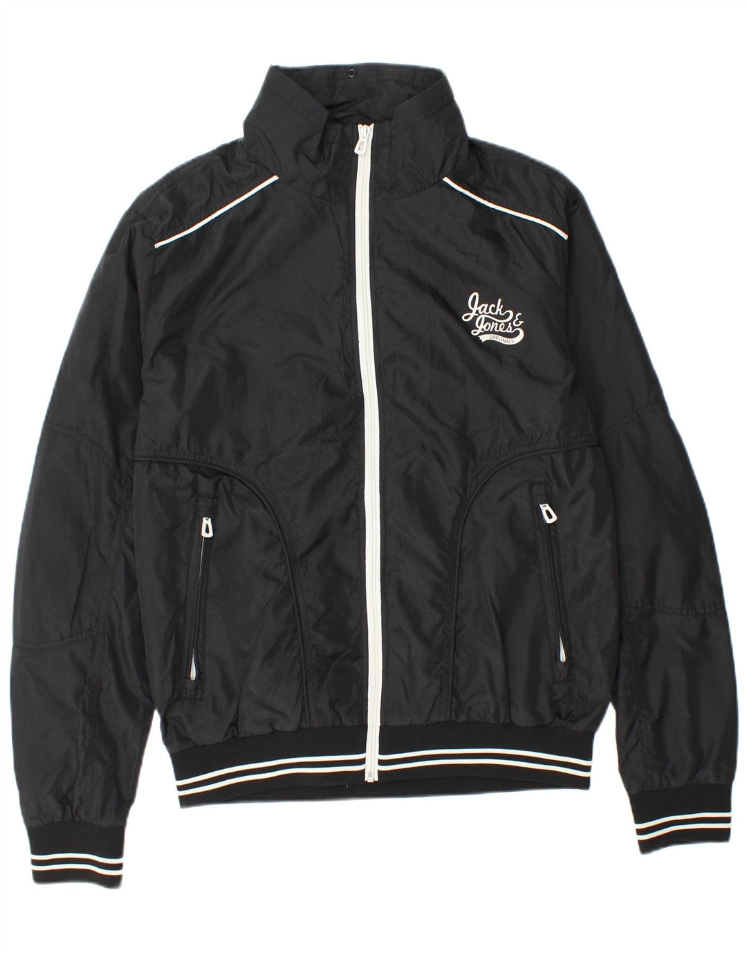 Jack & Jones Herren Bomberjacke UK 40 Large Schwarz Polyester