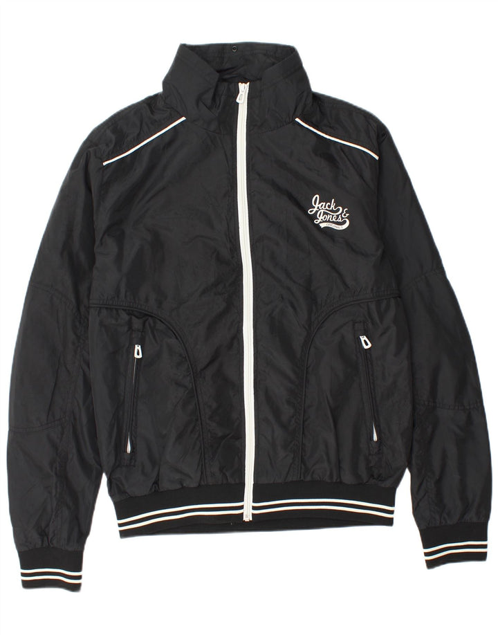 Jack & Jones Herren Bomberjacke UK 40 Large Schwarz Polyester