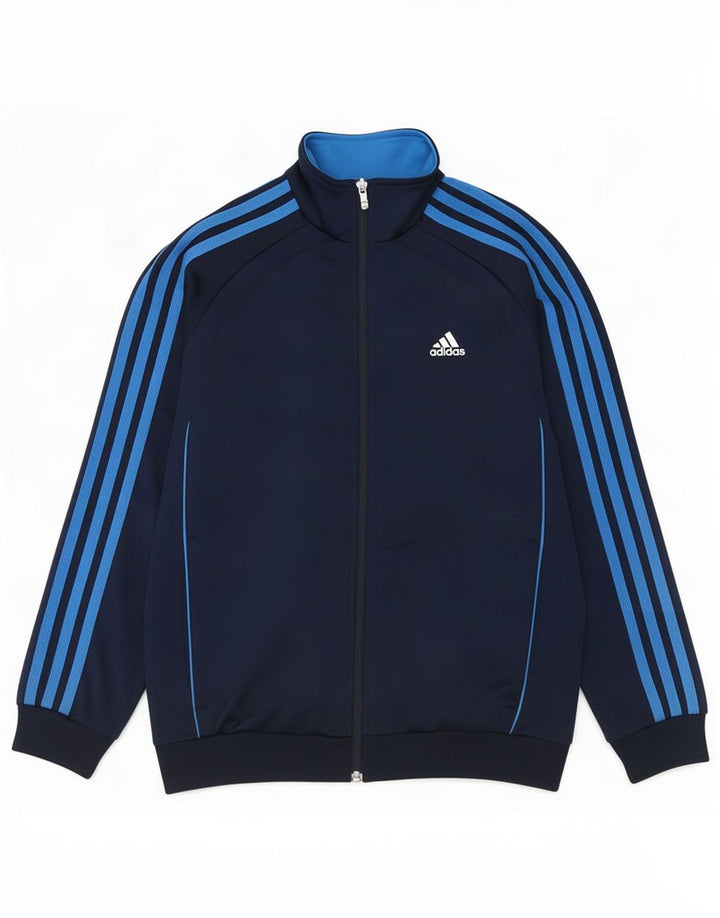Adidas Jungen Trainingsanzug Top Jacke 11-12 Jahre Marineblau Polyester