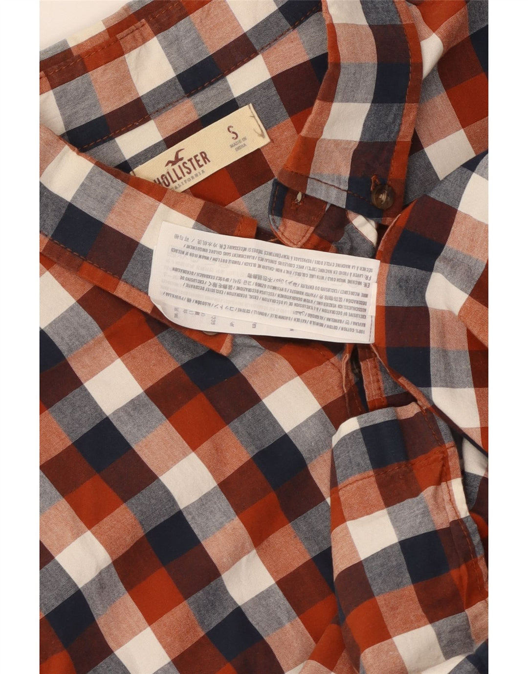 Hollister Herrenhemd, klein, mehrfarbig, kariert, Baumwolle