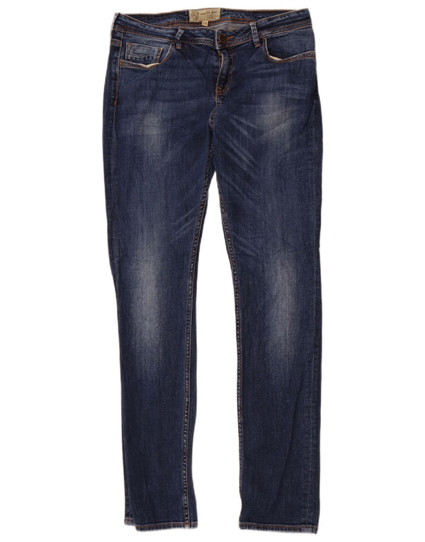 Fat Face Damen Slim Jeans UK 12 Medium W30 L30 Blau