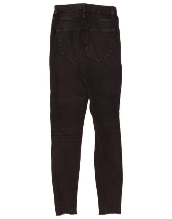 Zara Damen High Waist Skinny Jeans EU 34 2XS W24 L29 Schwarz
