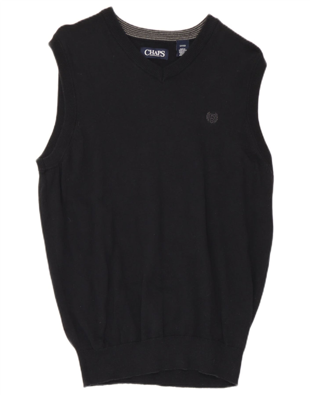 Chaps Herren-Tanktop aus schwarzer Baumwolle, Größe S