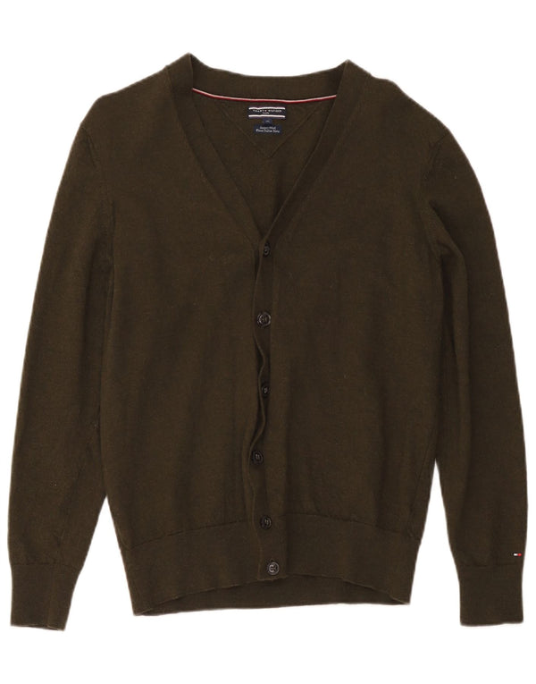 Tommy Hilfiger Damen Strickjacke UK 18 XL Khaki Wolle