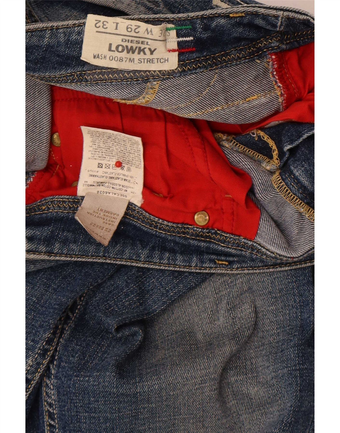 Diesel Damen Lowky Slim Jeans W29 L32 Blaue Baumwolle