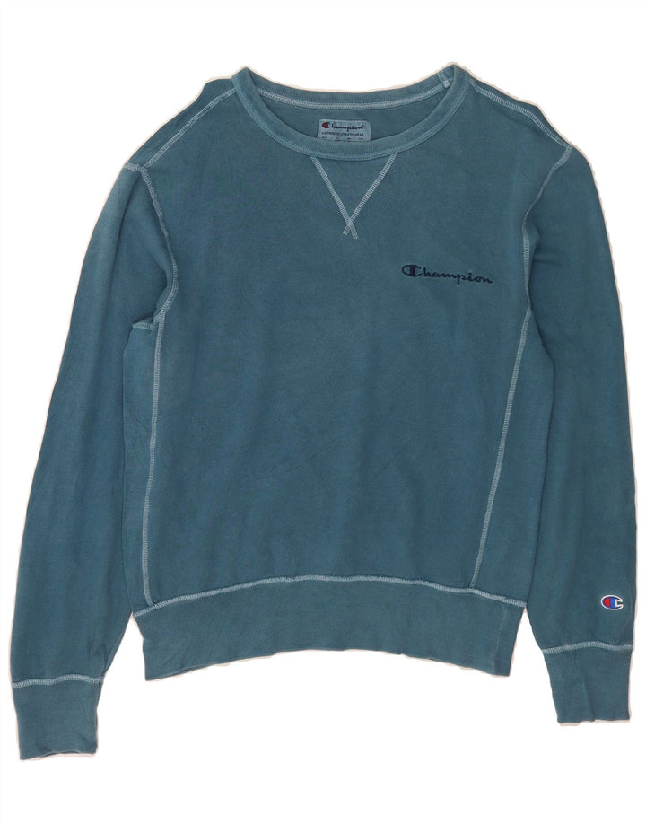 CHAMPION Mens Sweatshirt Jumper Small Blue Cotton Vintage Champion and Second-Hand Champion from Messina Hembry 