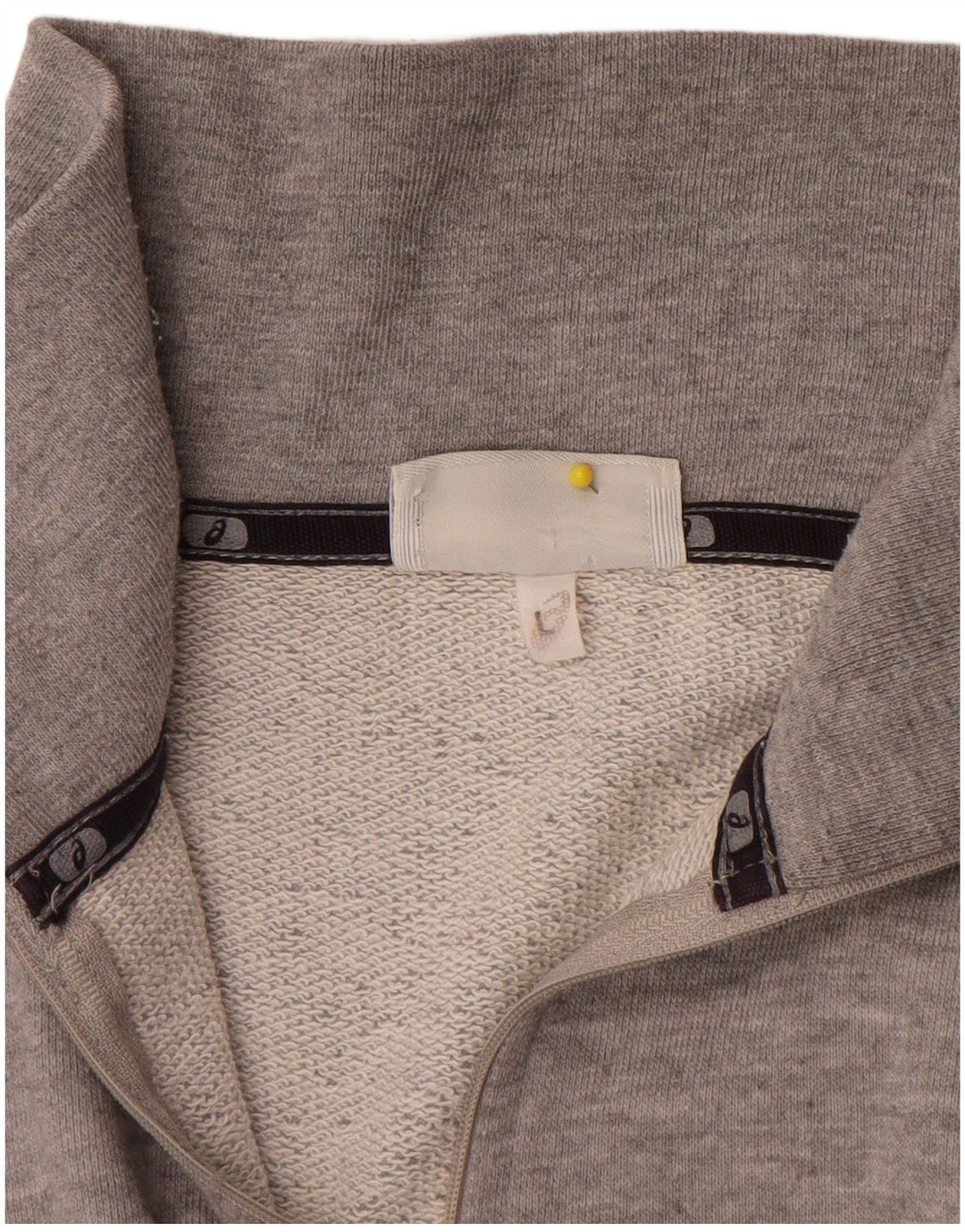 Asics Herren-Sweatshirt mit Reißverschluss am Hals, Größe L, Grau