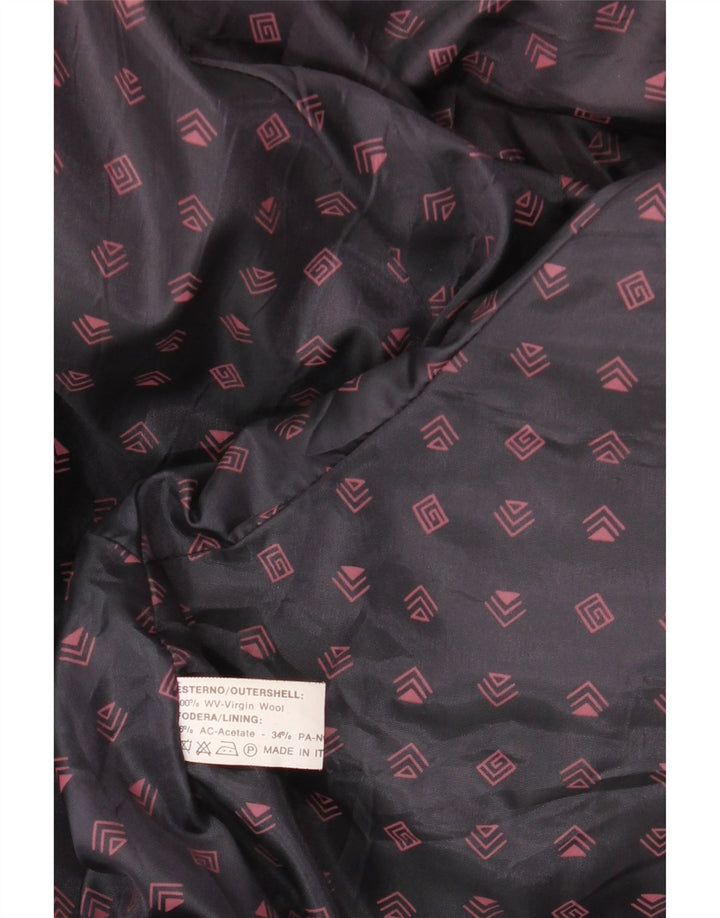 Vintage Herren-Militär-Bomberjacke IT 48 Mittelmarineblaue Schurwolle