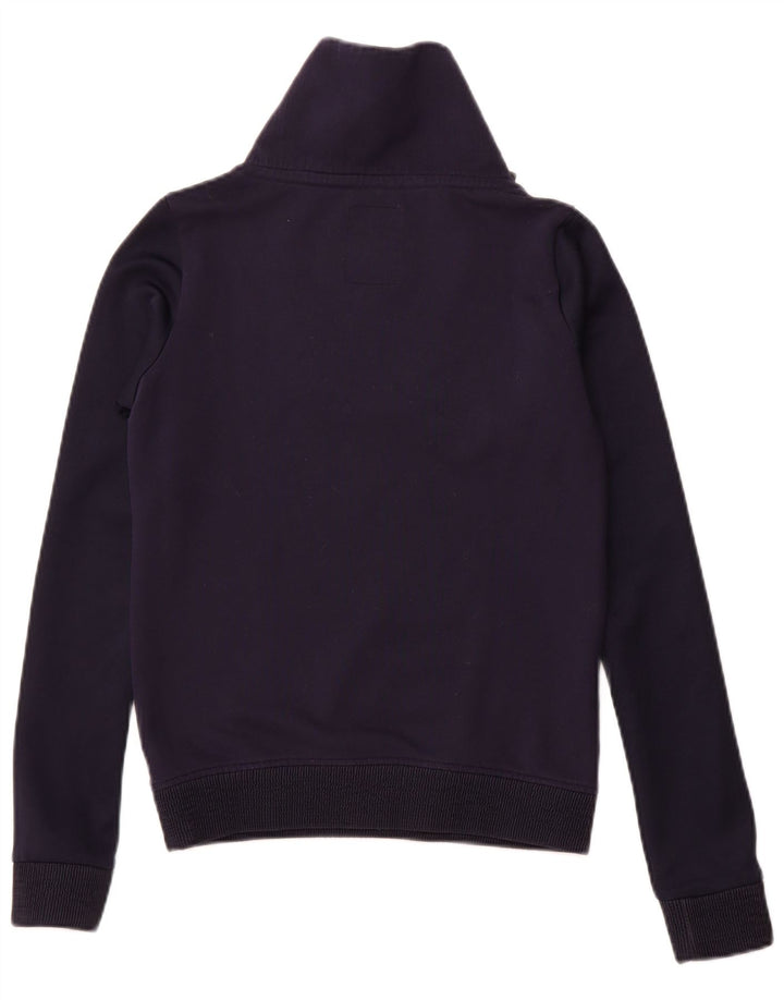 G-Star Damen-Sweatshirt mit schmaler Passform und Reißverschluss am Hals, Größe S, marineblau, Baumwolle