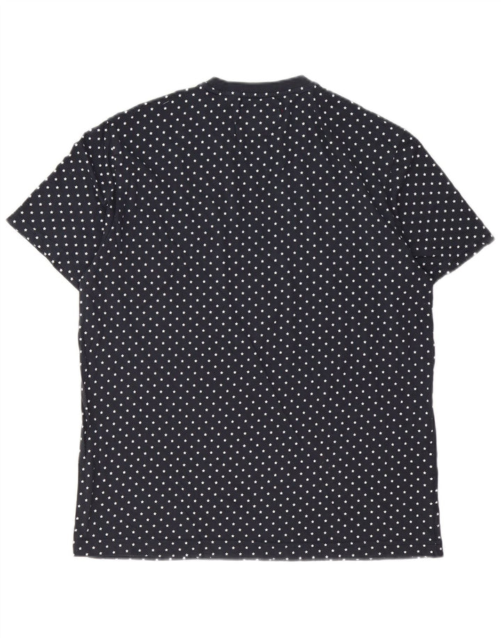 Penguin Herren-T-Shirt, groß, marineblau gepunktet, Baumwolle