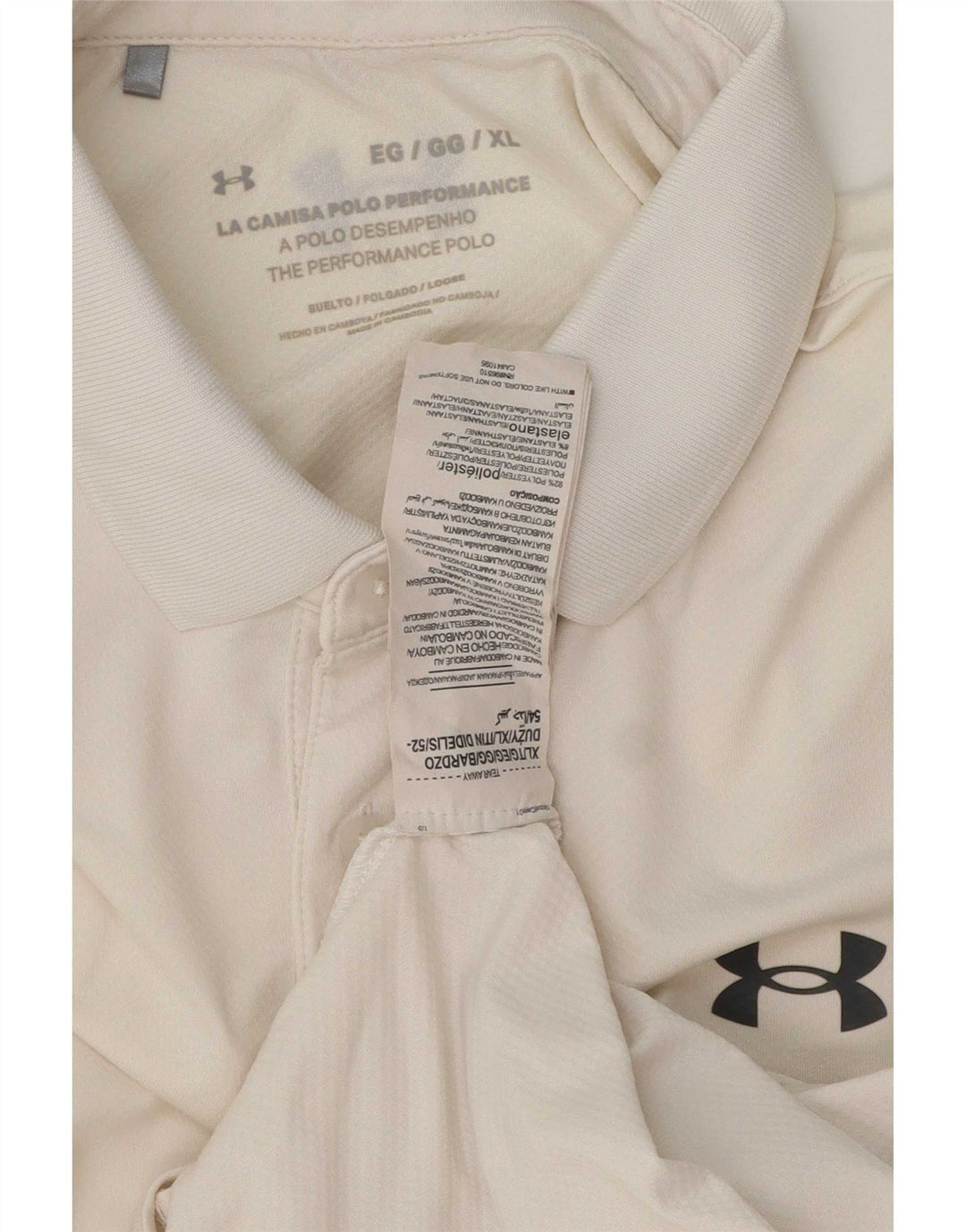 Under Armour Herren Poloshirt XL Weiß Polyester