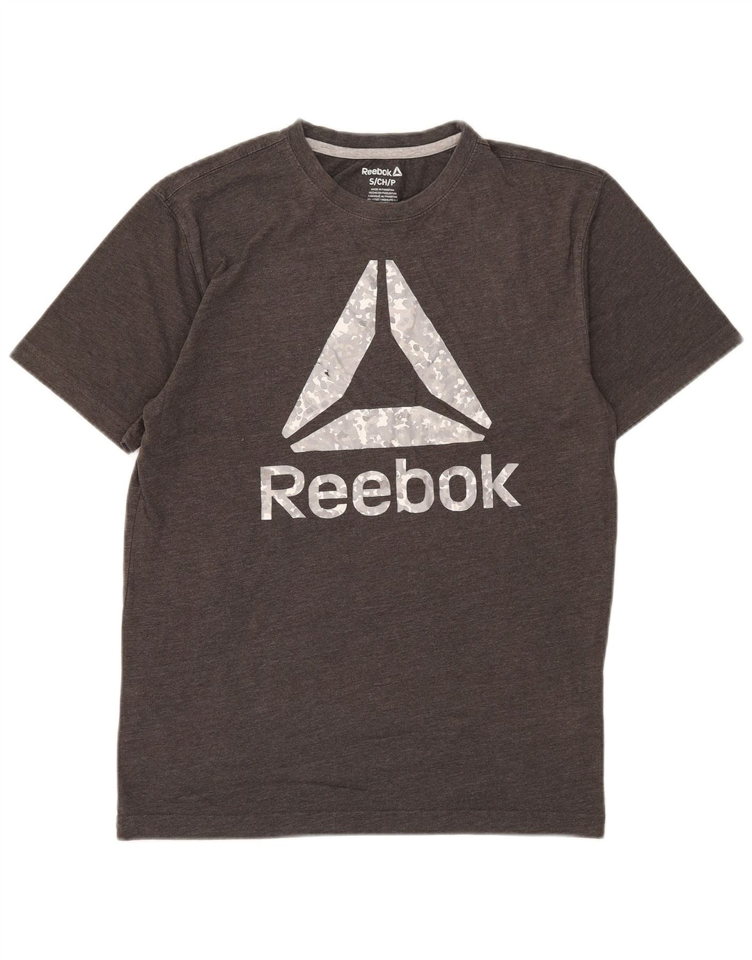 Reebok Herren Grafik T-Shirt Top Small Grau Baumwolle