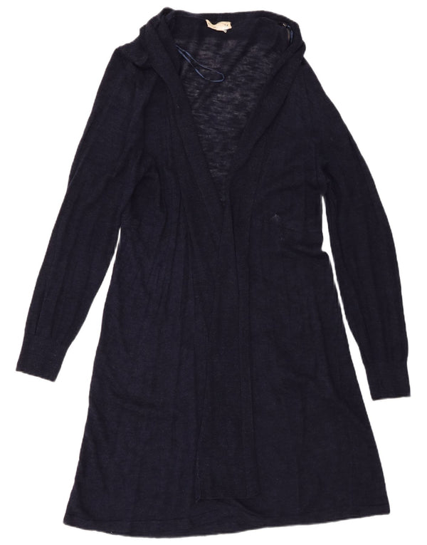 Phase Eight Damen Longline Open Cardigan Pullover UK 18 XL Marineblau Leinen