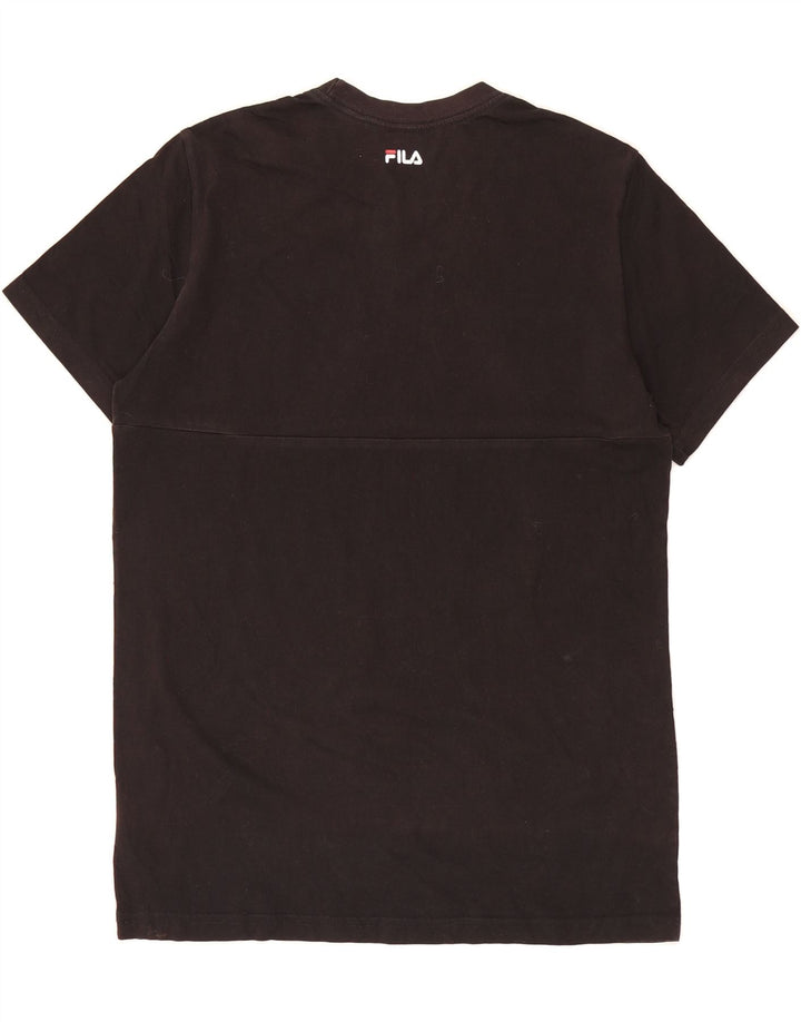 FILA Mens Graphic T-Shirt Top Medium Black Polyester Vintage Fila and Second-Hand Fila from Messina Hembry 