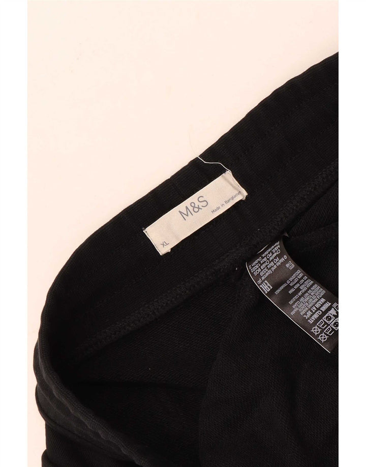 Marks & Spencer Herren-Trainingshose, Jogginghose, XL, Schwarz, Baumwolle