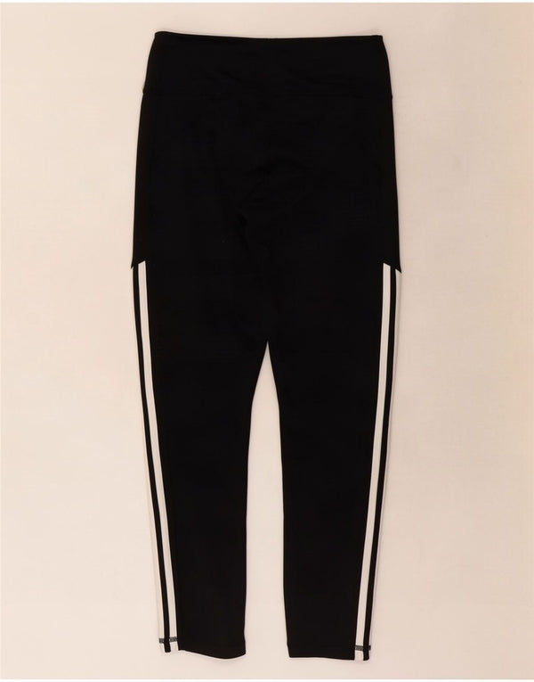 Adidas Damen Climalite Leggings UK 12 Medium Schwarz Polyester