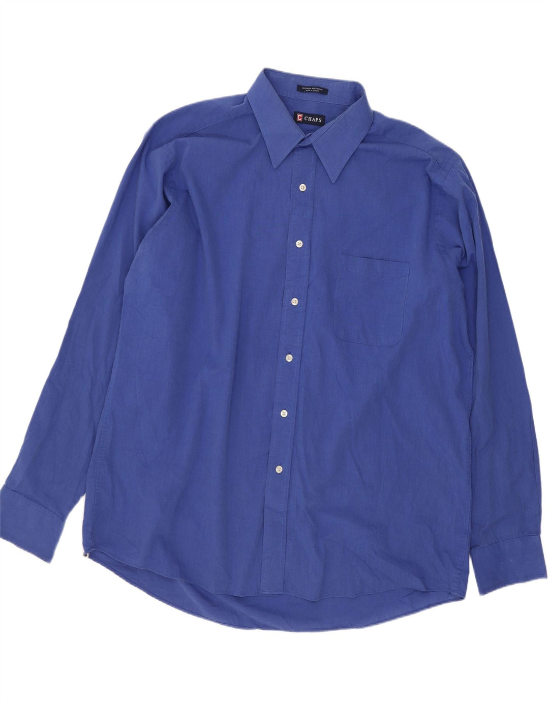 Chaps Herrenhemd, Größe 17 1/2 XL, blaue Baumwolle