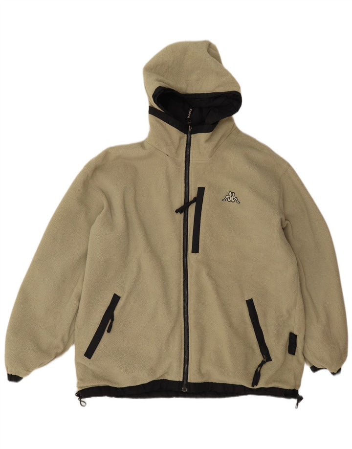 Kappa Herren-Windbreaker mit Kapuze, wendbar, Gr. 36, Größe S, Schwarz, Polyester