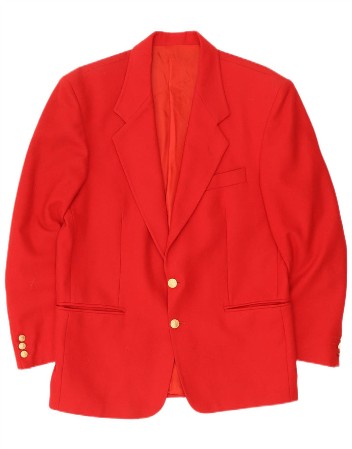 Pit Stop Herren-Blazer mit 2 Knöpfen, IT 48, mittelrote Wolle
