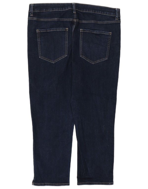 Marks & Spencer Damen Capri Skinny Jeans UK 16 Large W34 L21 Marineblau