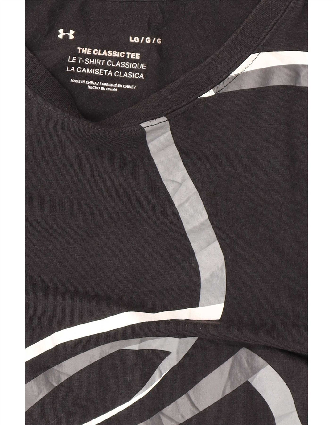 Under Armour Damen Graphic T-Shirt Top UK 16 Large Grau