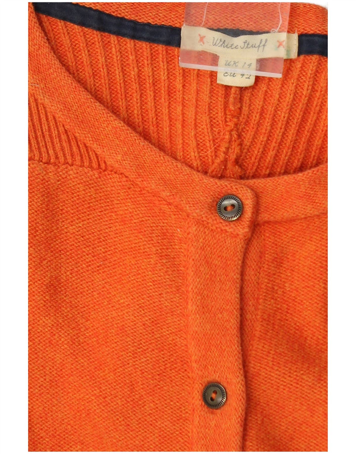White Stuff Damen Crop Cardigan Pullover UK 14 Mittelorange