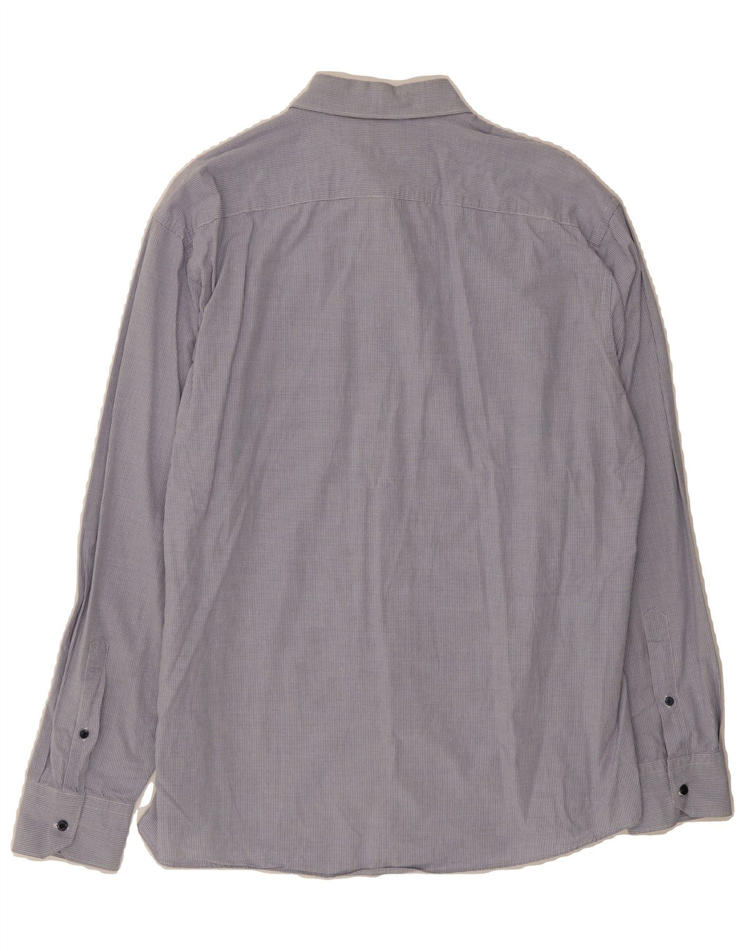 TRUSSARDI Mens Shirt Size 44 XL Blue Gingham Cotton Vintage Trussardi and Second-Hand Trussardi from Messina Hembry 