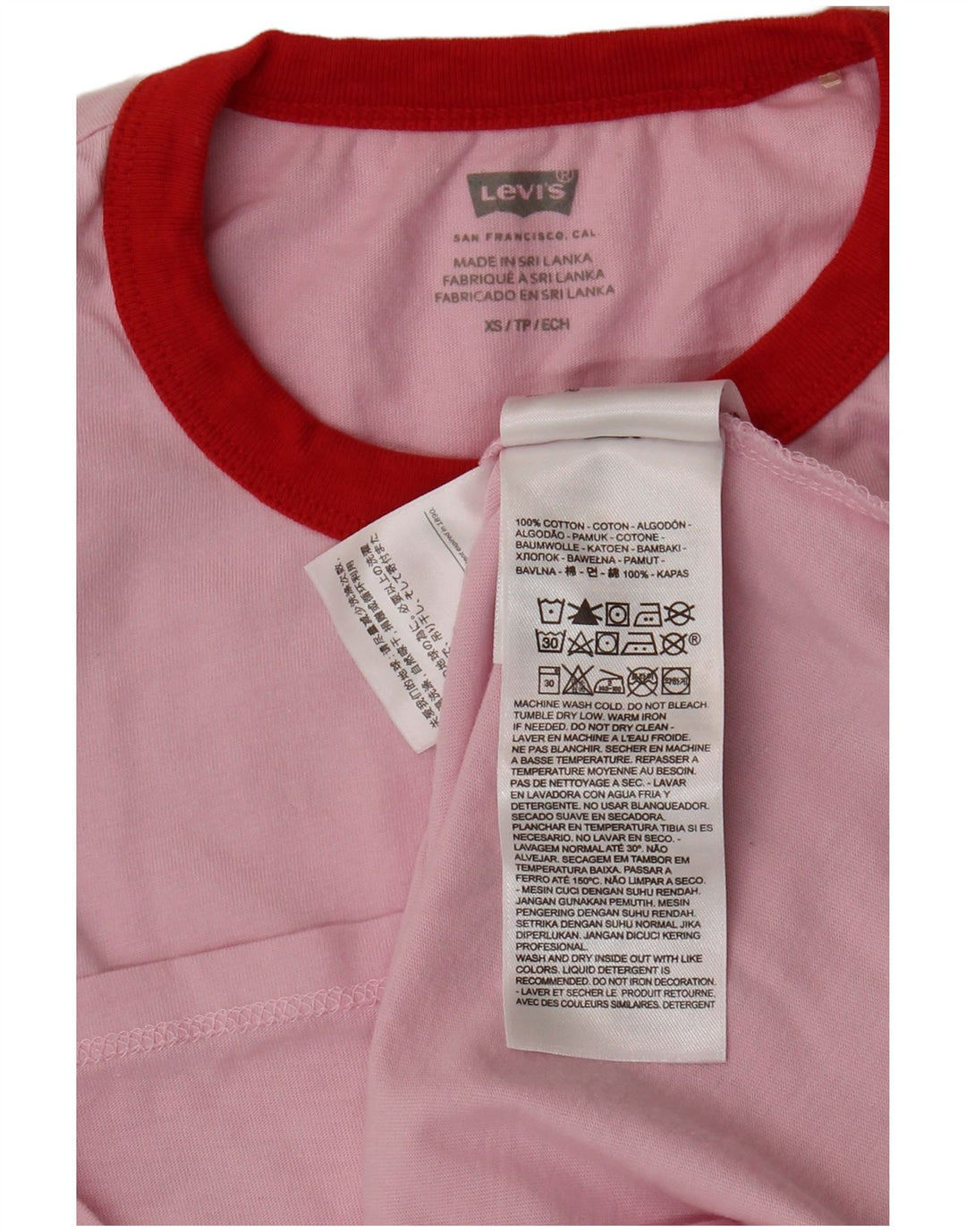 LEVI'S Damen-T-Shirt in Übergröße mit Grafik, UK 6, XS, Rosa, Baumwolle