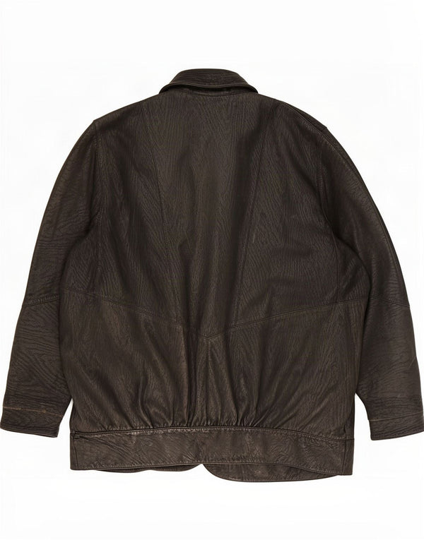 Vintage Damen Lederjacke UK 18 XL Schwarz