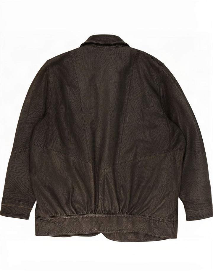 Vintage Damen Lederjacke UK 18 XL Schwarz
