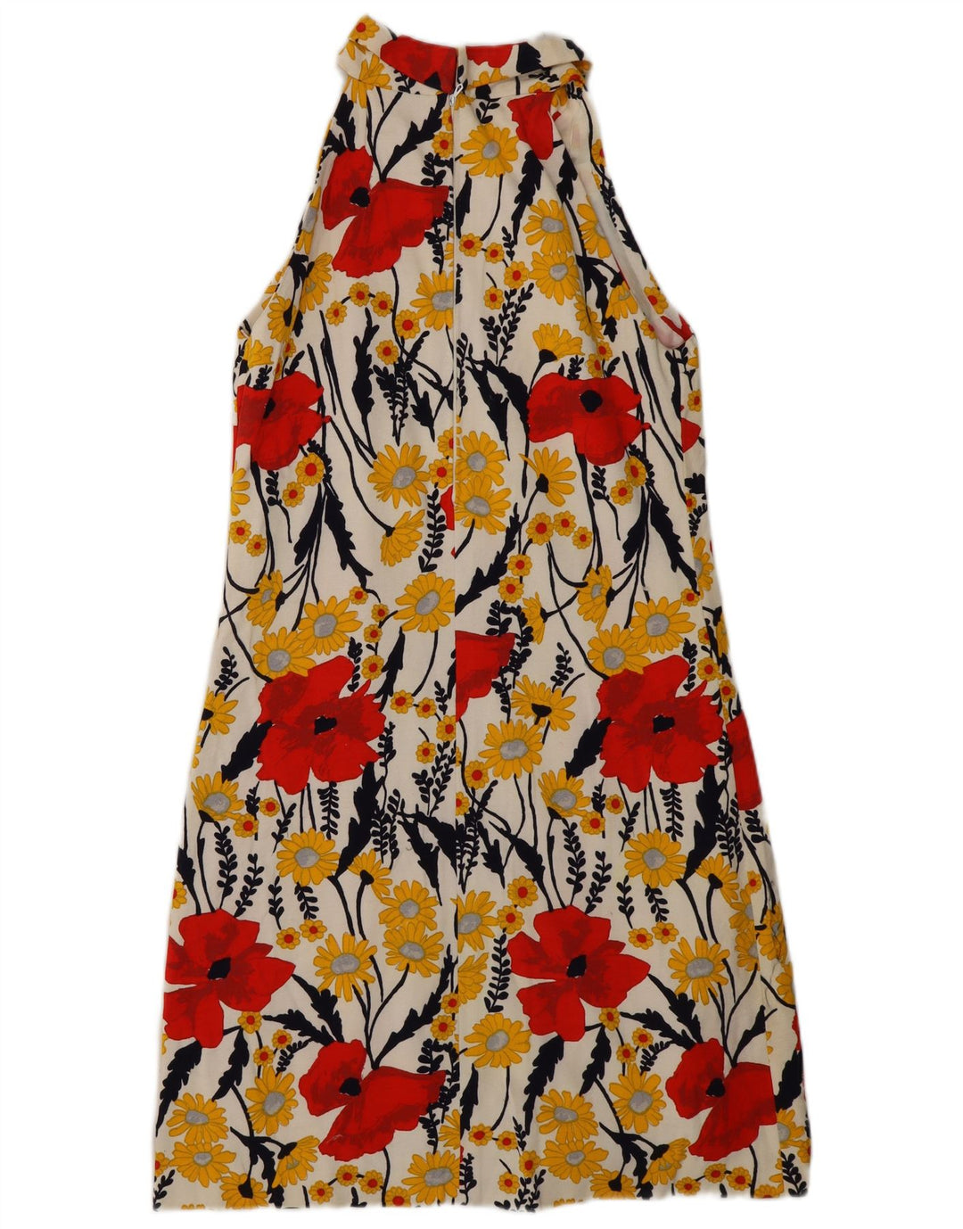 Leonard Damen Neckholder-Kleid UK 12 Medium Mehrfarbig mit Blumenmuster